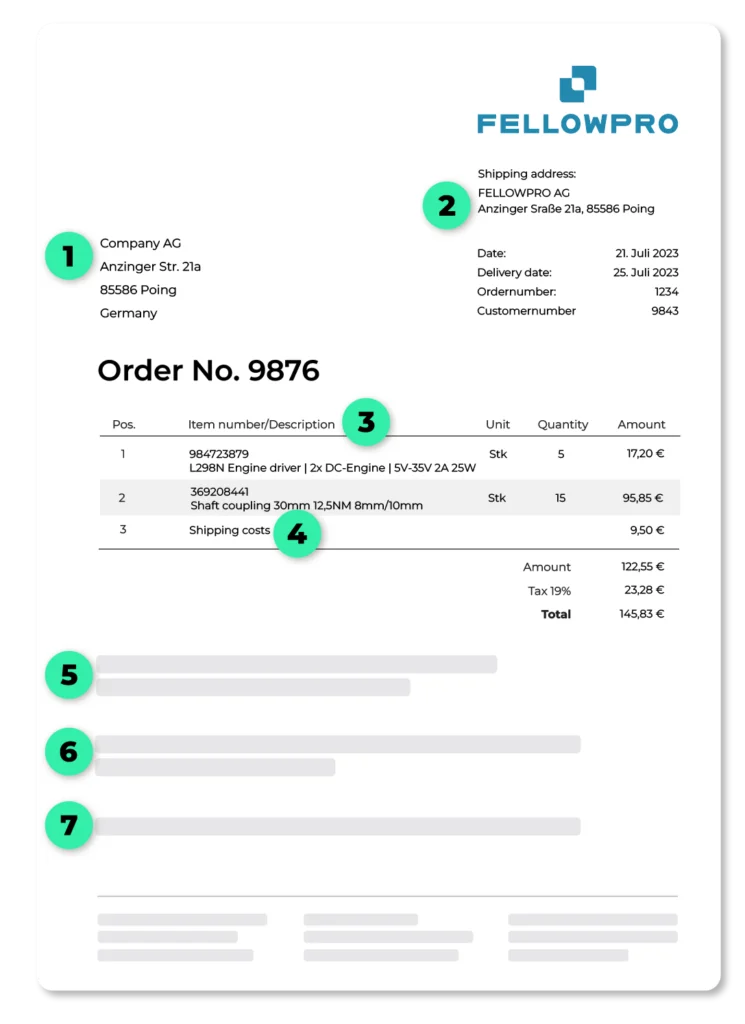 DocBits extracts all fields from incoming order confirmations automatically — supplier details, item numbers, quantities, prices, delivery dates and payment terms, regardless of supplier layout