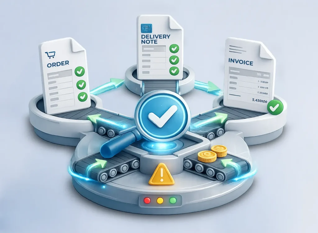 Purchasing-Automatic 3-way match